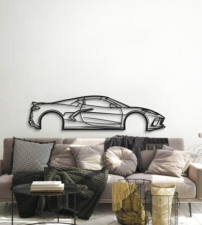 2023 Corvette C8 Metal Car Wall Art - MT0824 - Speedlogix