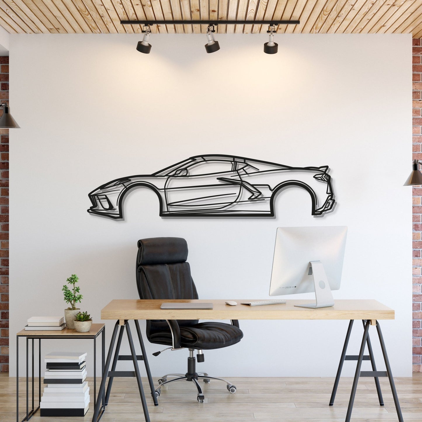 2023 Corvette C8 Metal Car Wall Art - MT0824 - Speedlogix