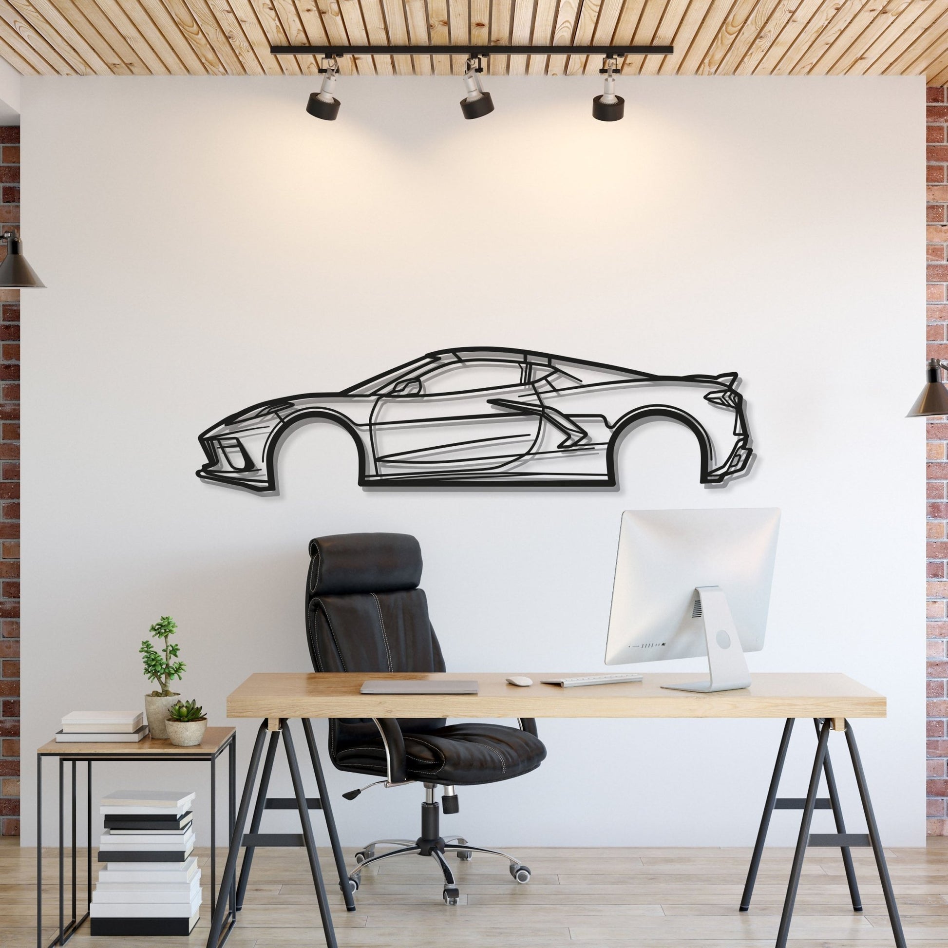 2023 Corvette C8 Metal Car Wall Art - MT0824 - Speedlogix