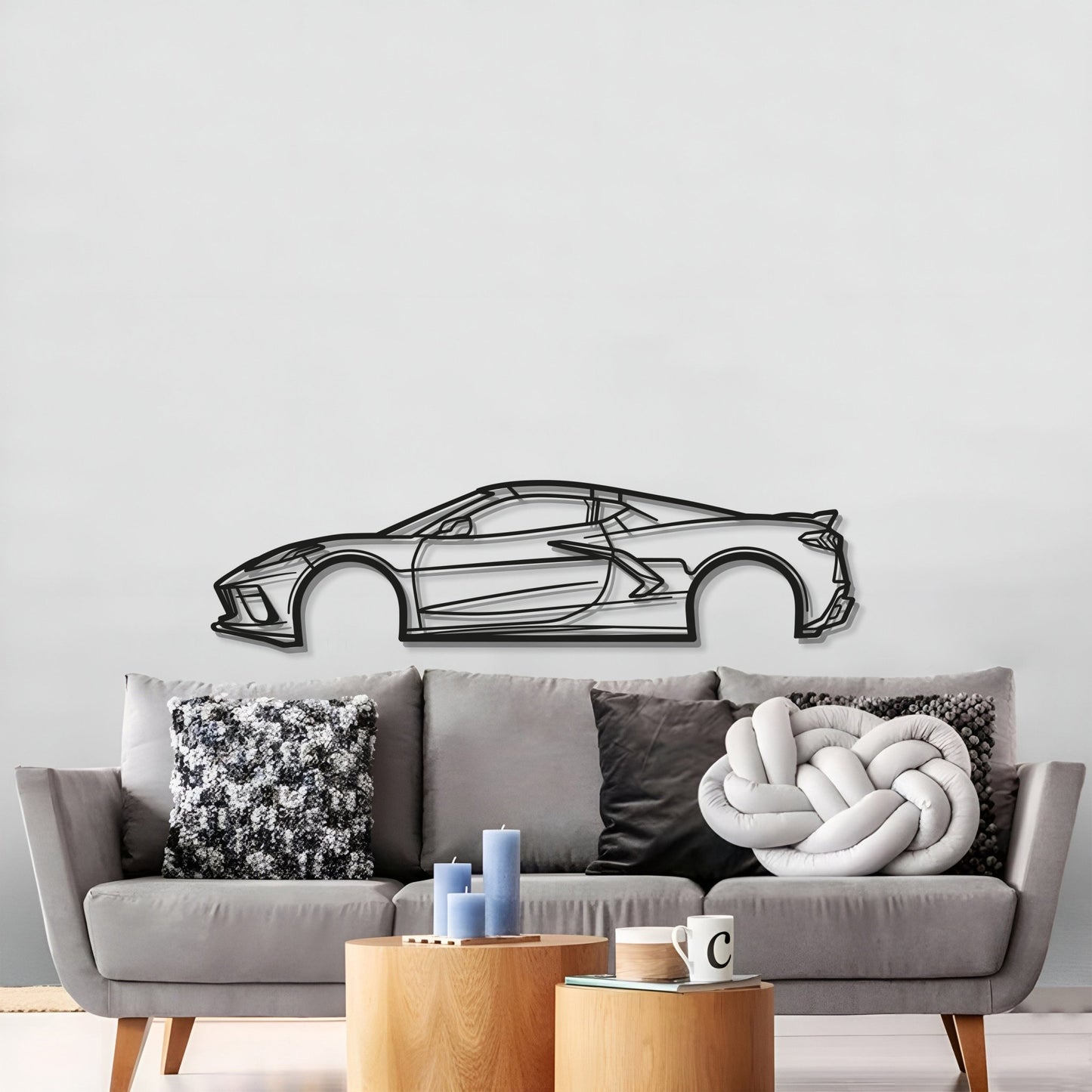 2023 Corvette C8 Metal Car Wall Art - MT0824 - Speedlogix