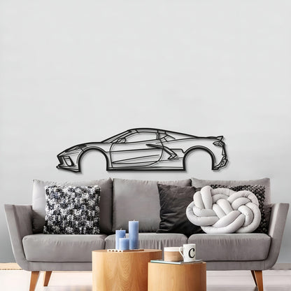 2023 Corvette C8 Metal Car Wall Art - MT0824 - Speedlogix