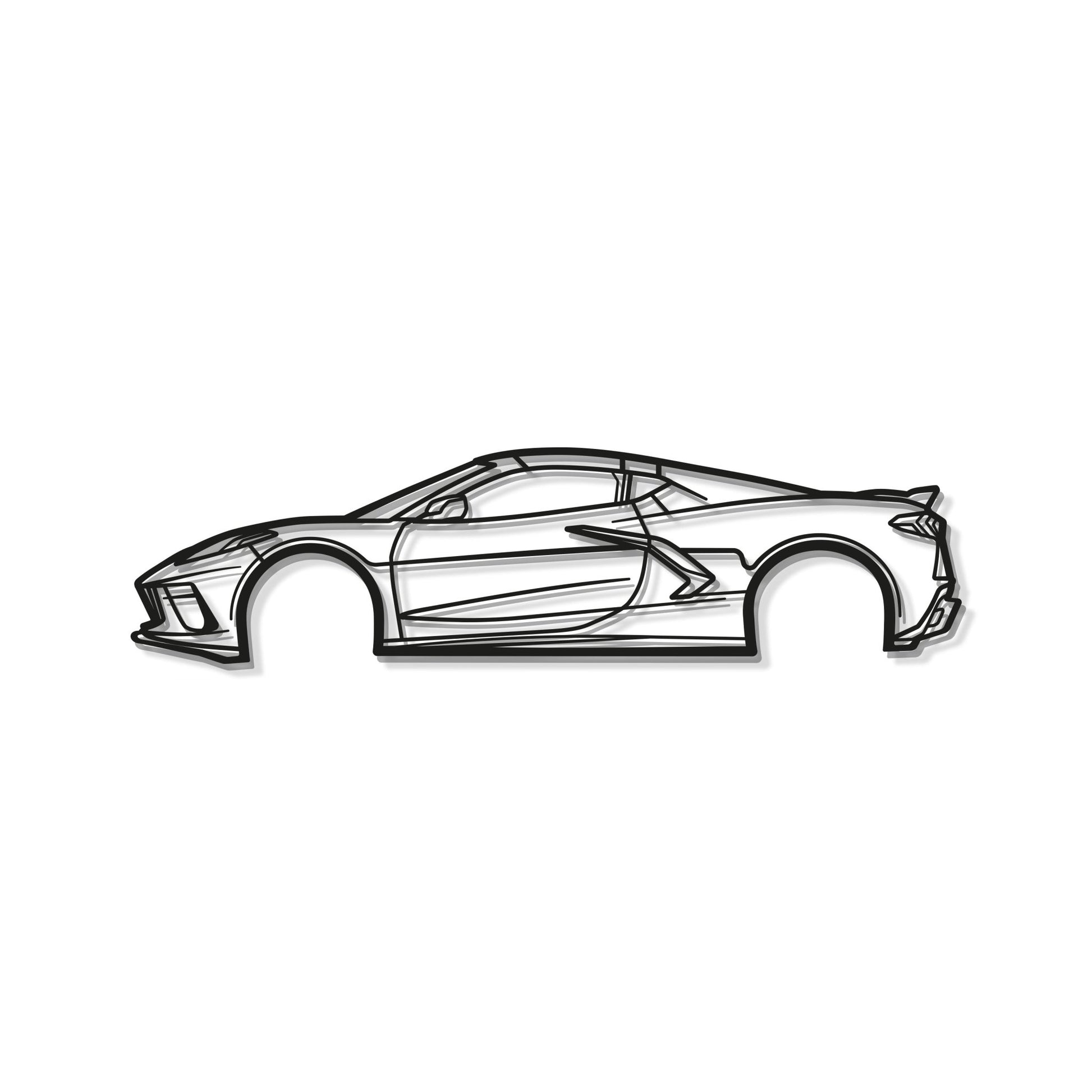2023 Corvette C8 Metal Car Wall Art - MT0824 - Speedlogix