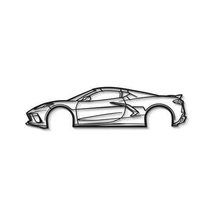2023 Corvette C8 Metal Car Wall Art - MT0824 - Speedlogix