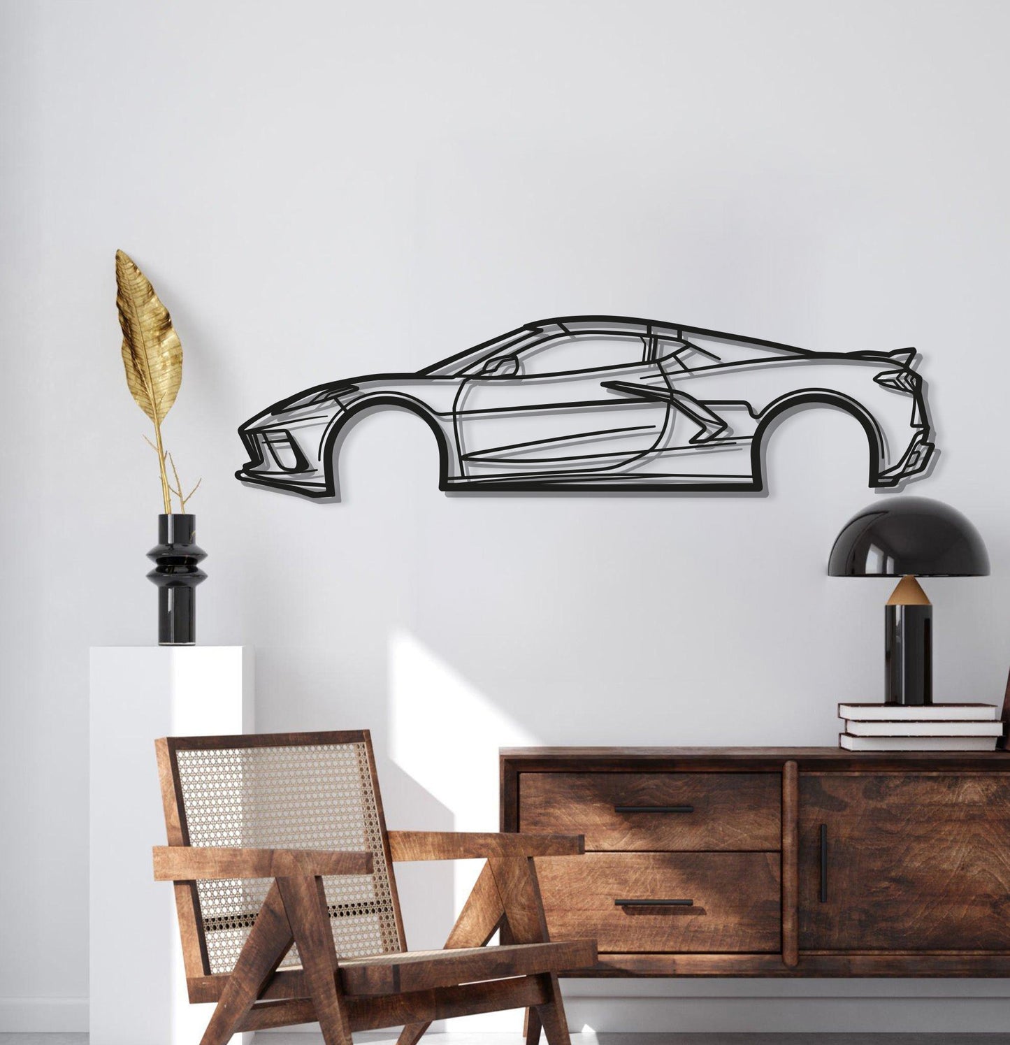 2023 Corvette C8 Metal Car Wall Art - MT0824 - Speedlogix