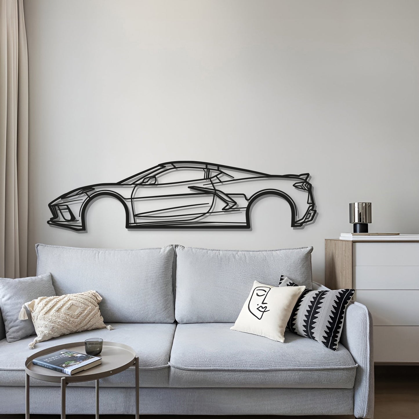 2023 Corvette C8 Metal Car Wall Art - MT0824 - Speedlogix
