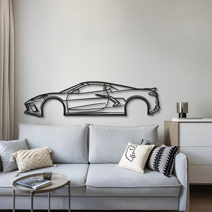 2023 Corvette C8 Metal Car Wall Art - MT0824 - Speedlogix