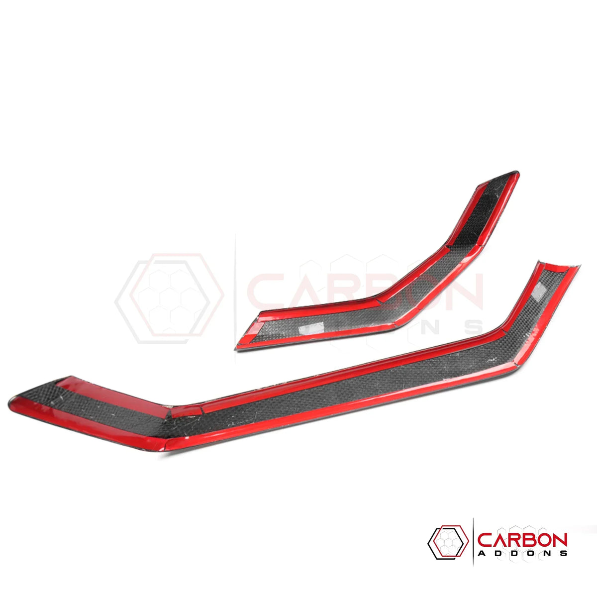 2026+ Corvette C8 Dashboard Outer Display Side Stripes Real Carbon Fiber Cover