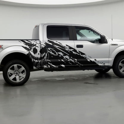 Evil Smiling Face Mud Splash Truck Decal Sticker. #6938