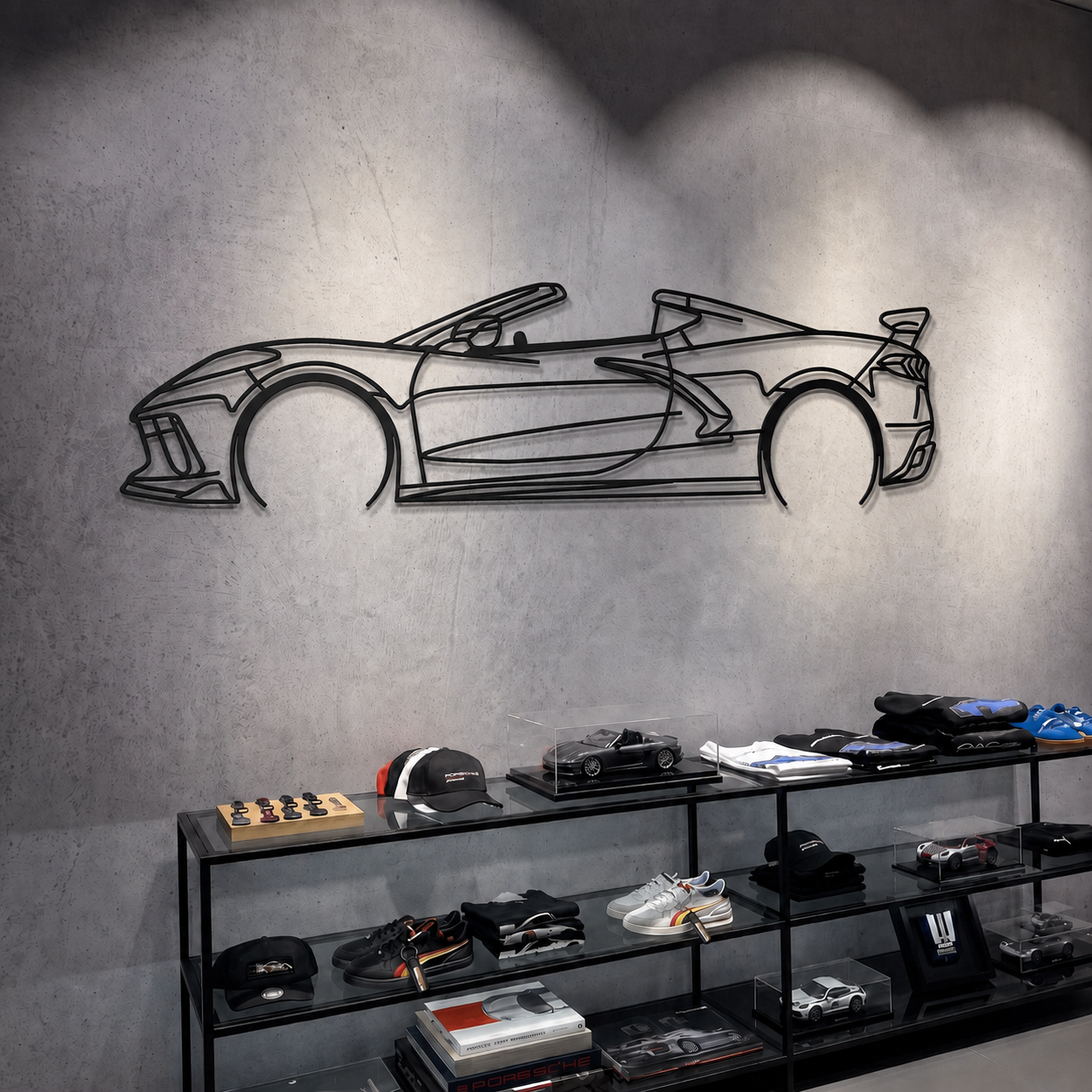 Corvette C8 Detailed Metal Car Wall Art - MT0922