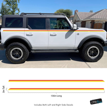 3 Color Stripes Bronco Decal Sticker. 6953 - Speedlogix