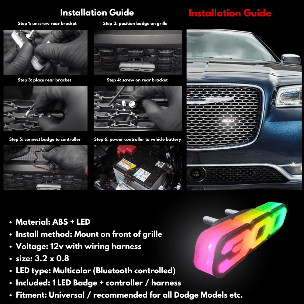 300 LED Badge: (Multicolor Flow) - Speedlogix