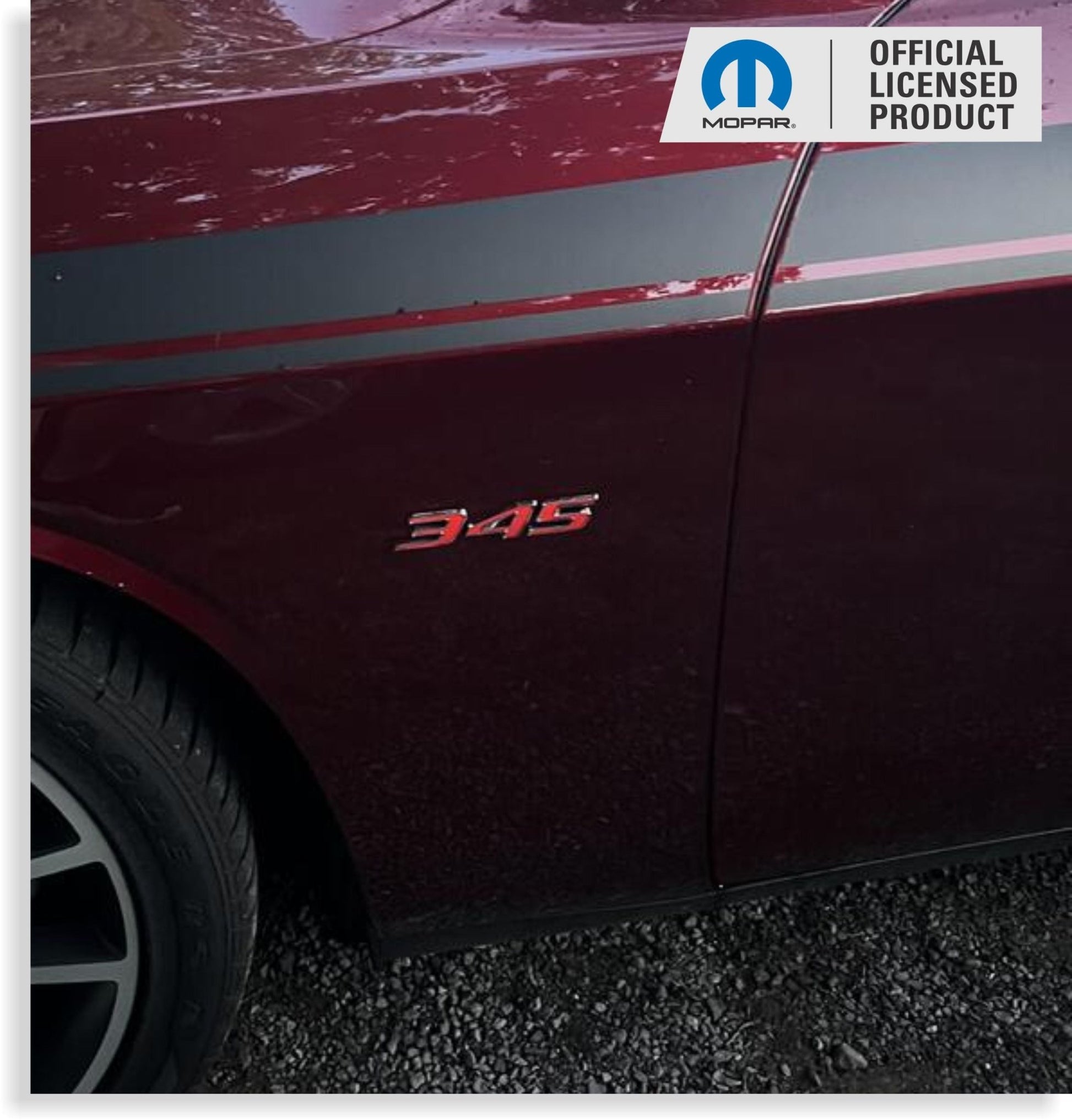 345 Fender Emblem Emblem Inlay Decal Stickers - 2023 Challenger R/T - Speedlogix