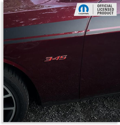 345 Fender Emblem Emblem Inlay Decal Stickers - 2023 Challenger R/T - Speedlogix