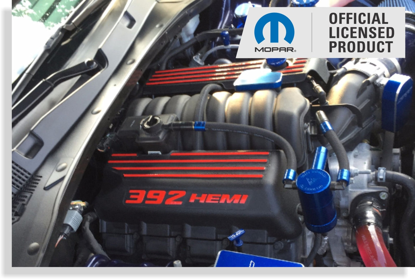 392 Engine Cover Overlay Decals - 2011 - 2018 Challenger SRT - Speedlogix