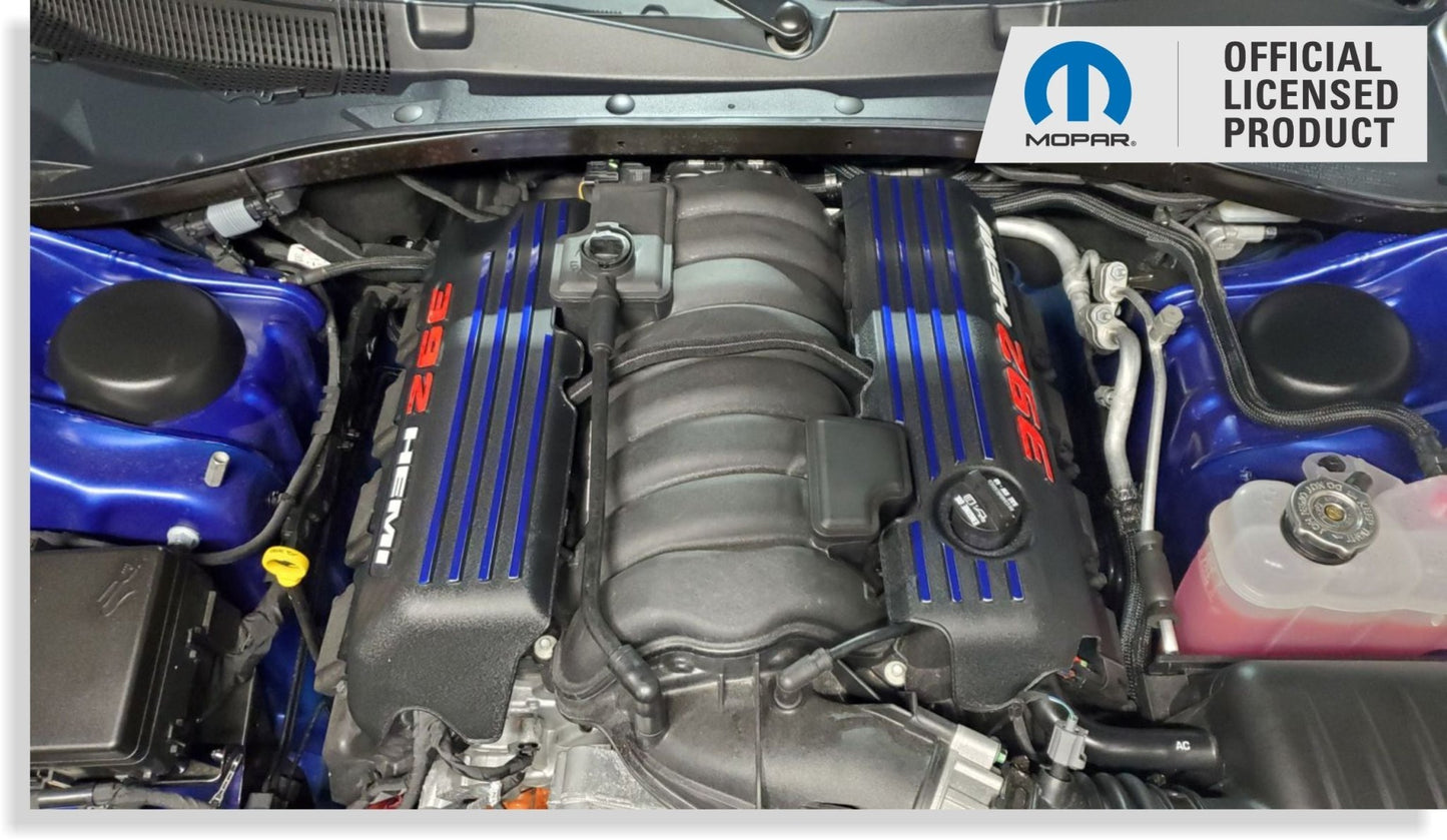 392 Engine Cover Overlay Decals - 2011 - 2018 Challenger SRT - Speedlogix