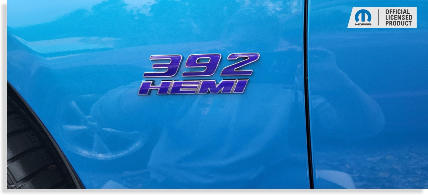 392 Hemi Fender Emblem Overlay Decals (pair) - Dodge Challenger - Speedlogix
