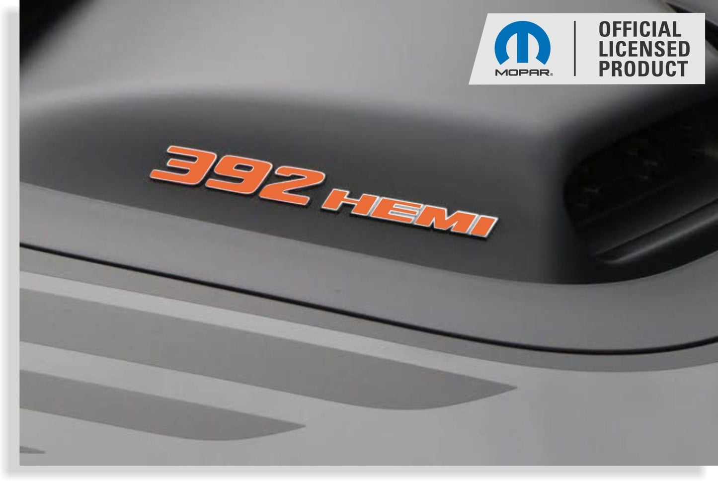 392 HEMI Scoop Emblem Overlay Decals (pair) - 2015 - 2018 Challenger R/T Scat Pack 392 Shaker - Speedlogix