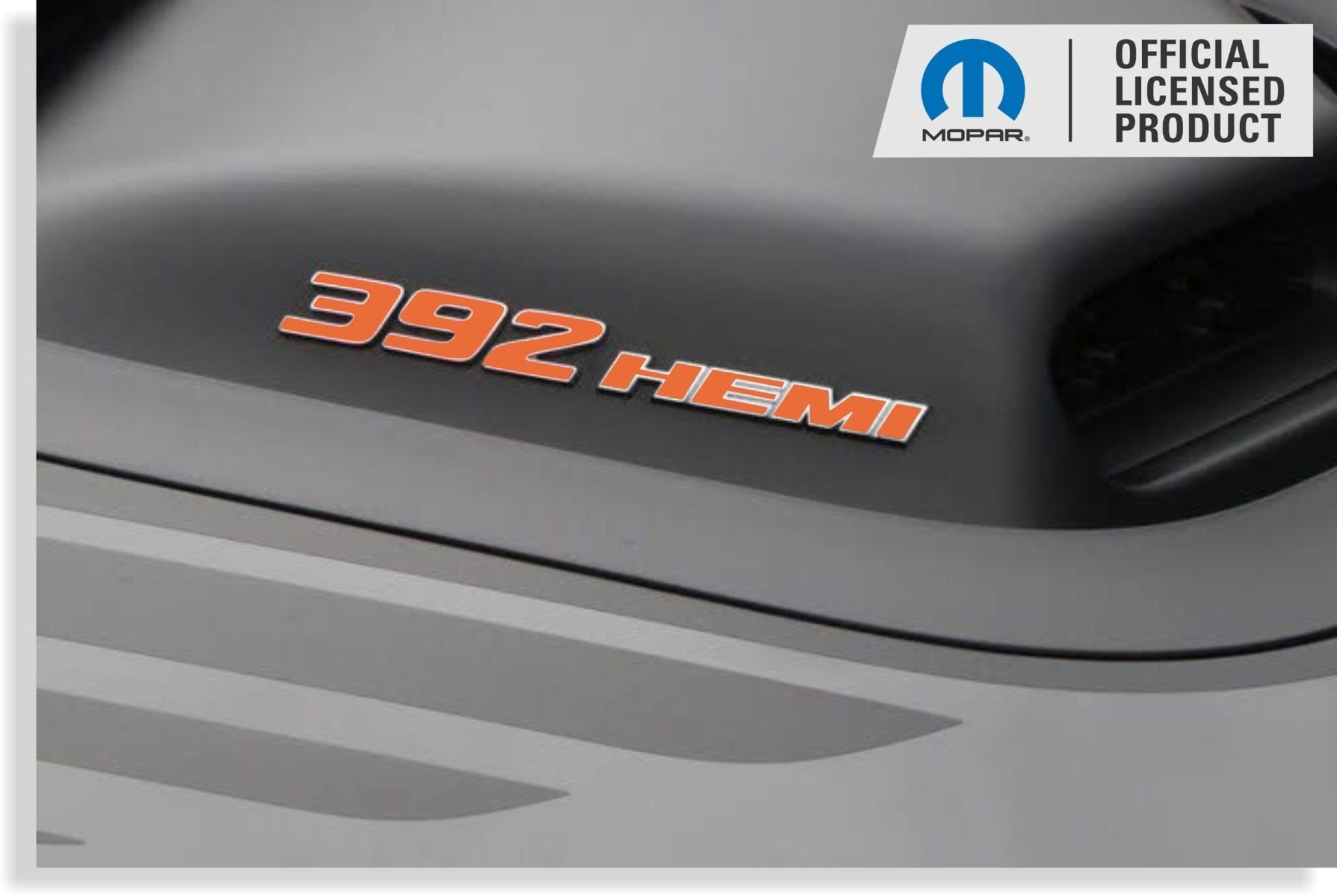 392 HEMI Scoop Emblem Overlay Decals (pair) - 2015 - 2018 Challenger R/T Scat Pack 392 Shaker - Speedlogix