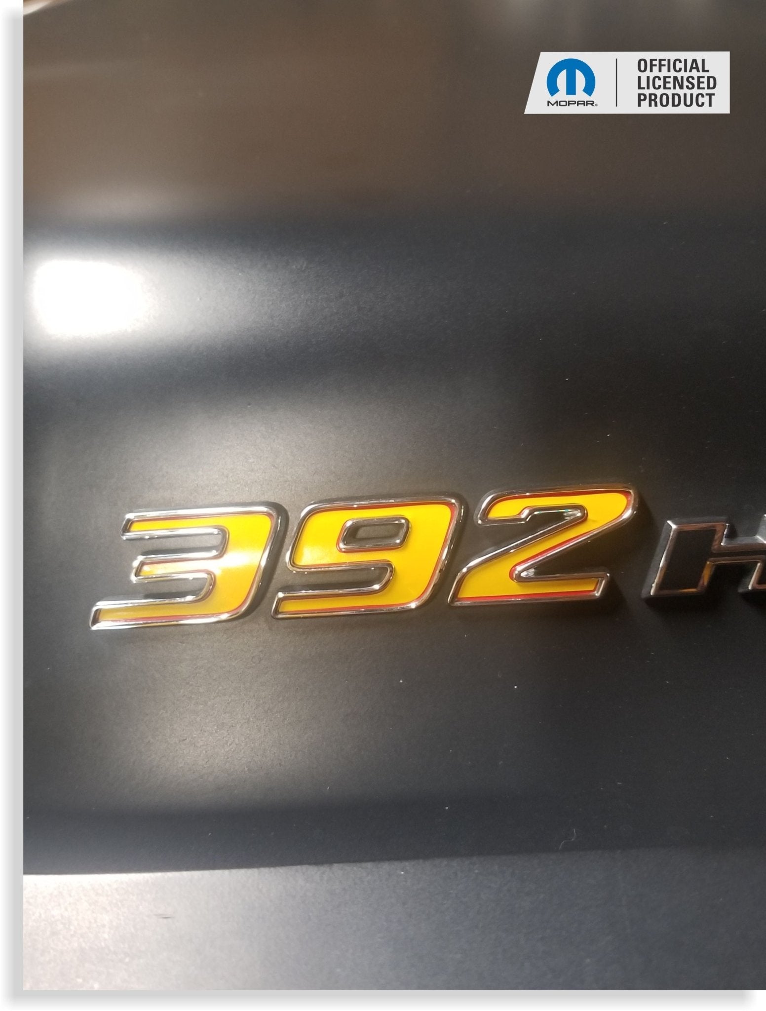 392 HEMI Scoop Emblem Overlay Decals (pair) - 2015 - 2018 Challenger R/T Scat Pack 392 Shaker - Speedlogix