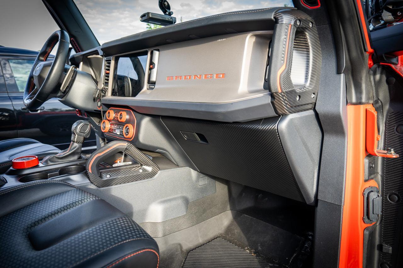3D Carbon Glovebox Overlay Kit - 2021+ Bronco - Speedlogix