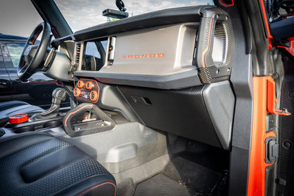 3D Carbon Glovebox Overlay Kit - 2021+ Bronco - Speedlogix