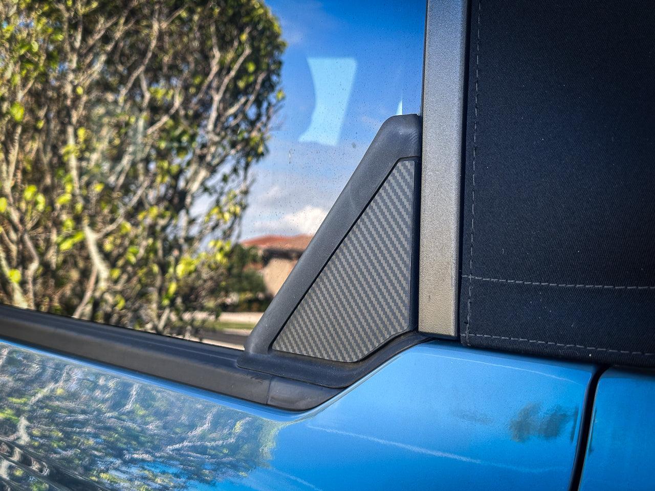 3D Carbon Rear Window Triangle Overlay - 2021+ Bronco 4 Door - Speedlogix