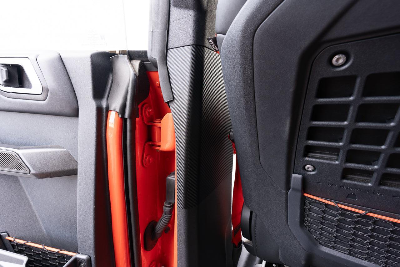 3D Carbon Seatbelt Trim Protector - 2021+ Bronco 4 Door - Speedlogix