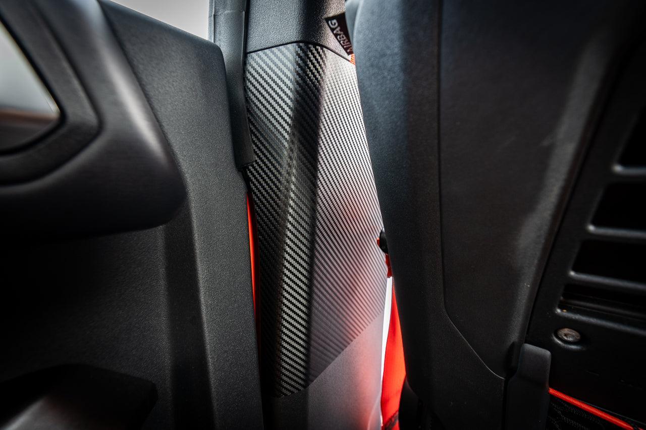 3D Carbon Seatbelt Trim Protector - 2021+ Bronco 4 Door - Speedlogix