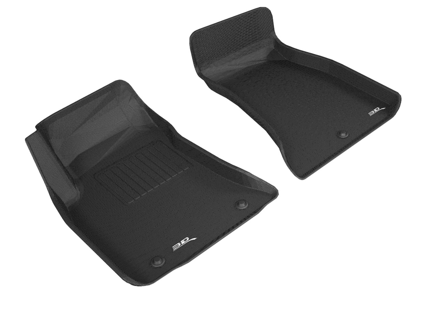 3D MAXpider Black Front Kagu Floor Mats 2015 - 2023 Challenger - Speedlogix