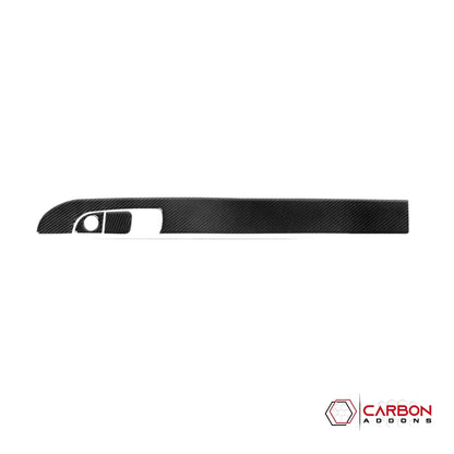 3pcs Carbon Fiber Glove Box Handle Full Strip Kit Overlay for Dodge Challenger 2015-2023