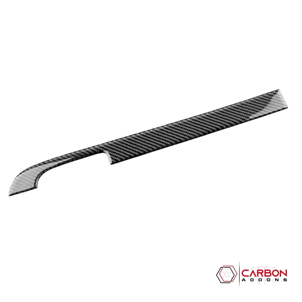3pcs Carbon Fiber Glove Box Handle Full Strip Kit Overlay for Dodge Challenger 2015-2023