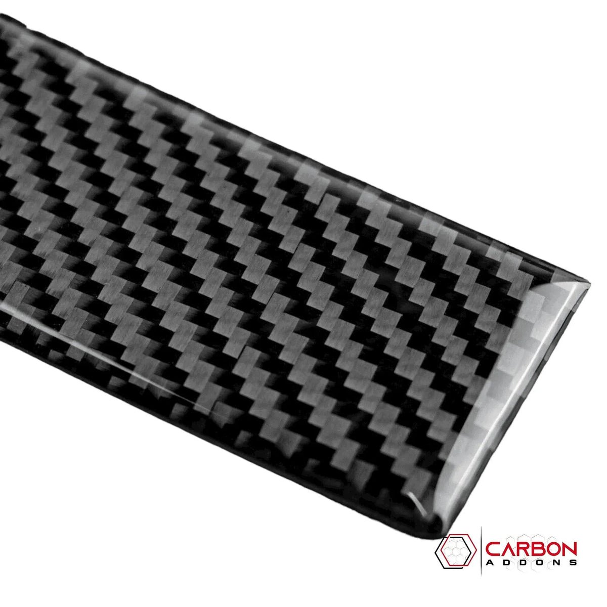 3pcs Carbon Fiber Glove Box Handle Full Strip Kit Overlay for Dodge Challenger 2015-2023