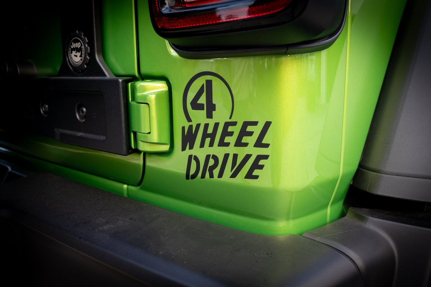 4 Wheel Drive Decal fits Jeep Wrangler / Gladiator / Willys - Speedlogix