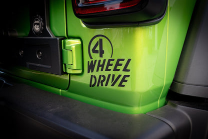4 Wheel Drive Decal fits Jeep Wrangler / Gladiator / Willys - Speedlogix