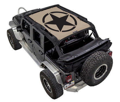 Jeep Wrangler JKU 4-Door Sun Shade Stock Printed Shade Top (2007–2017)