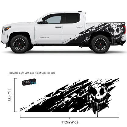Evil Smiling Face Mud Splash Truck Decal Sticker. #6938