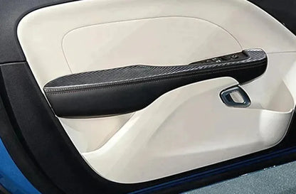 4pcs Carbon Fiber Armrest Panel Overlay for Dodge Challenger 2015-2023