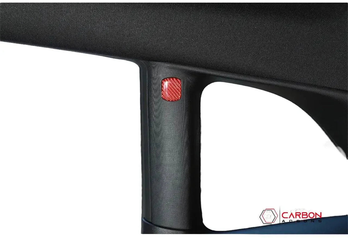 [4pcs] Carbon Fiber Interior Rear Seat Side Trim Overlay for Dodge Challenger 2015-2023