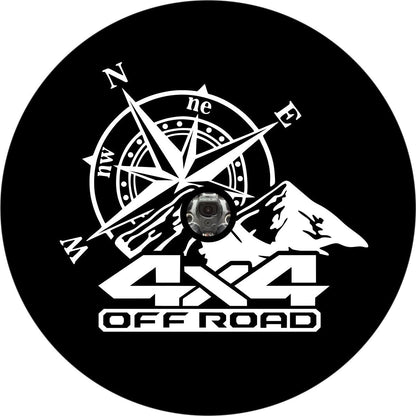 4X4 Off Road Compass & Mountains Bronco Spare Tire Cover - Speedlogix