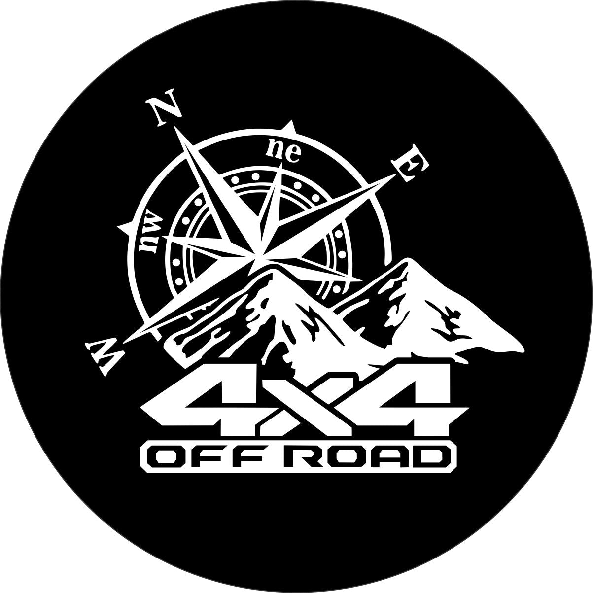 4X4 Off Road Compass & Mountains Bronco Spare Tire Cover - Speedlogix