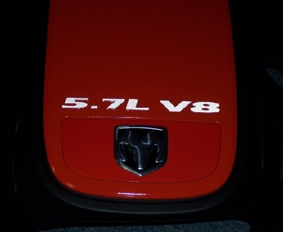5.7L V8 Engine Cover Letter Overlays - Charger - Speedlogix