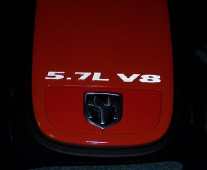 5.7L V8 Engine Cover Letter Overlays - Charger - Speedlogix