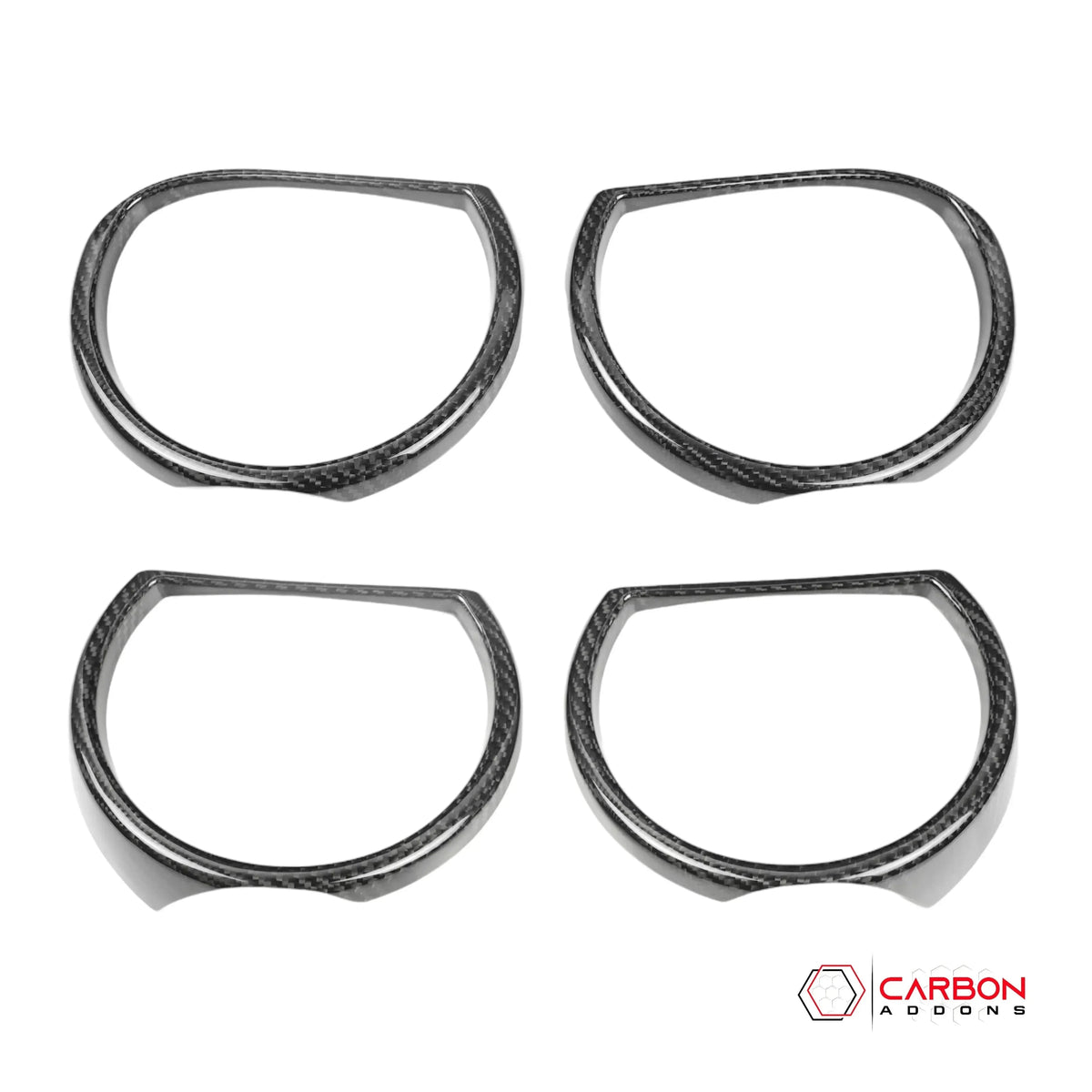 2015-2023 Dodge Challenger Headlight Trim Real Carbon Fiber Covers