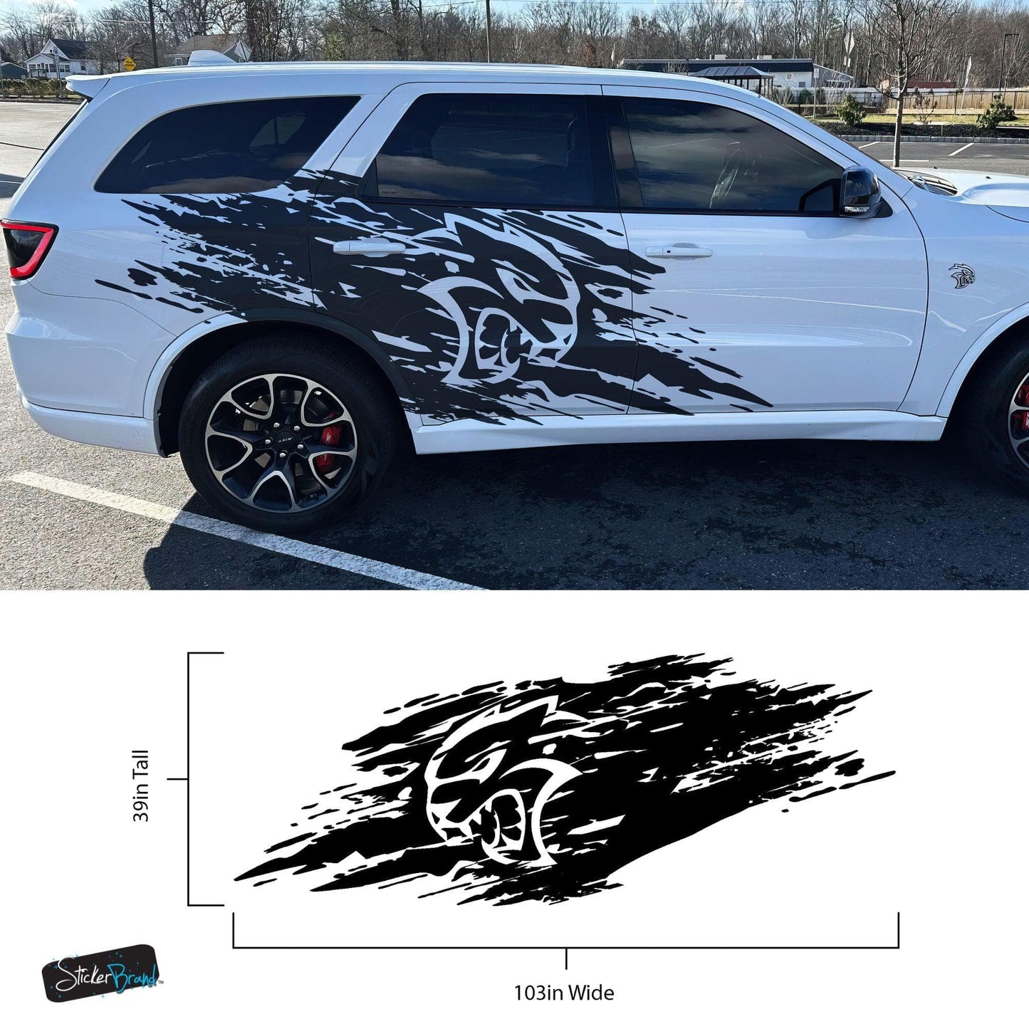 Hellcat Decal Sticker for Challenger, Charger, Durango SRT. #7003-Sup
