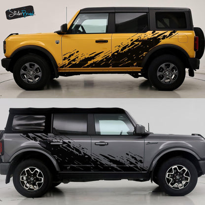 Bronco Mud Splash Side Rocker Panel Car Graphic Sticker. #6896