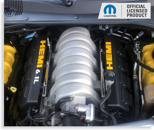 6.1L SRT Engine Cover Overlay Decals - 08 - 10 Challenger SRT8 - Speedlogix