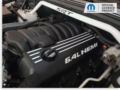 6.4L HEMI Engine Cover Overlay Decals - 2012 - 2014 Charger SRT8 - Speedlogix