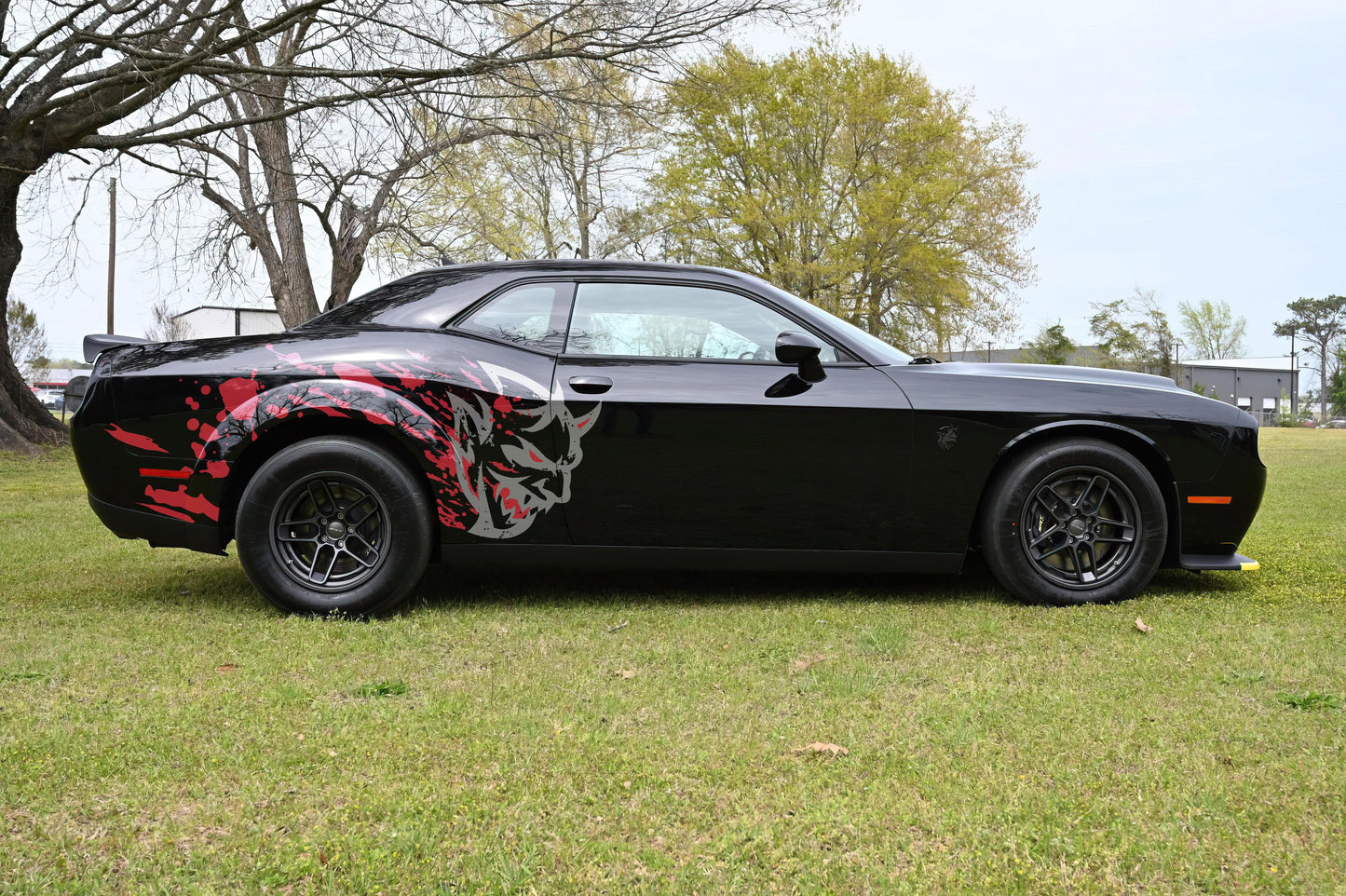 Demon Decal Sticker for Dodge Challenger SRT. Blood Splatter Car Decal. #6994