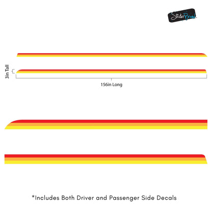 3 Color Stripes Bronco Decal Sticker. #6953