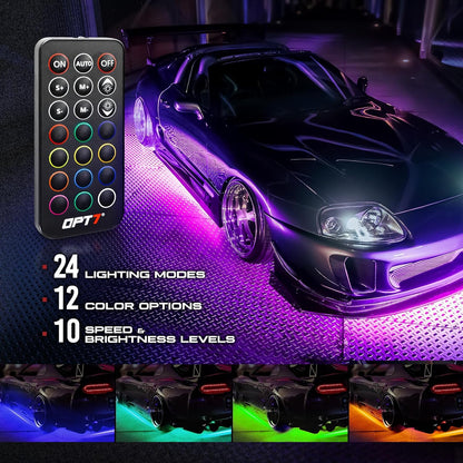 AURA LED Lighting Kit Triple Bundle (Halo + Interior + Underglow) for Dodge Challenger - Remote Control